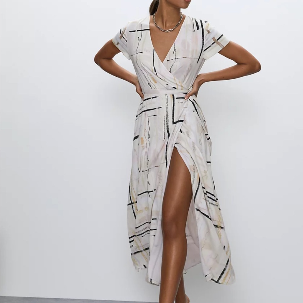 Babaton Slit Wrap Dress